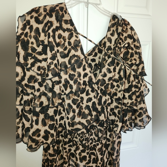 NWT Ashley Stewart Leopard Print Hi Low Duster Top Size 18/20 - Picture 4 of 8